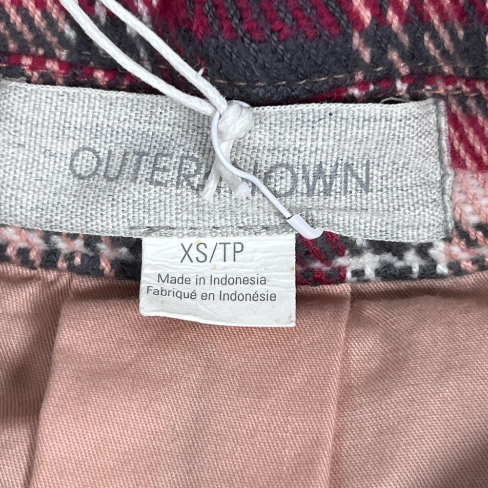 Outerknown Blanket Shirt Mens XS Pink Button Front Plaid Heavy Flaw Button - Picture 6 of 11
